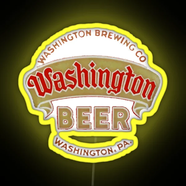 Vintage Washington Beer Washington Brewing Co Washington Pennsylvania RGB Neon Sign