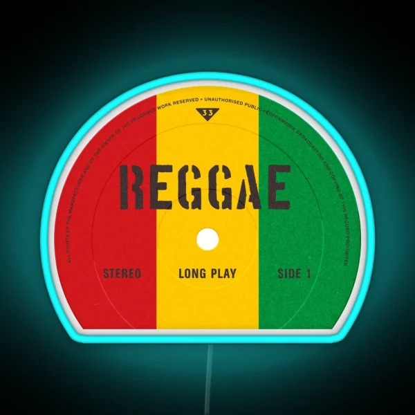 VINYL MUSIC Reggae RGB Neon Sign