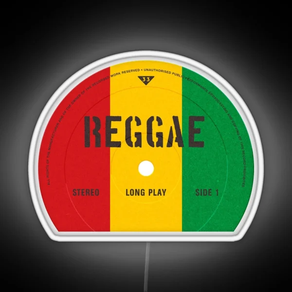 VINYL MUSIC Reggae RGB Neon Sign