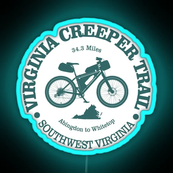 Virginia Creeper Trail Cycling RGB Neon Sign