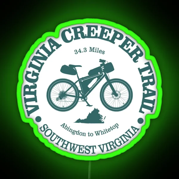 Virginia Creeper Trail Cycling RGB Neon Sign