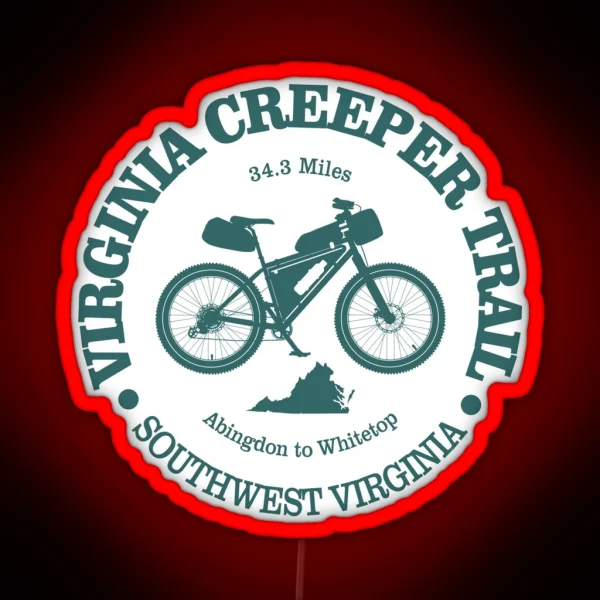 Virginia Creeper Trail Cycling RGB Neon Sign