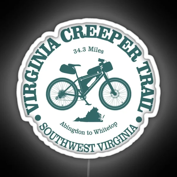 Virginia Creeper Trail Cycling RGB Neon Sign