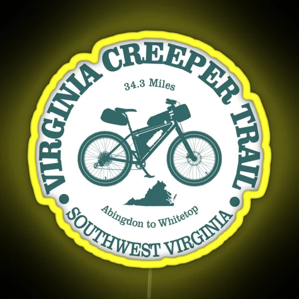 Virginia Creeper Trail Cycling RGB Neon Sign