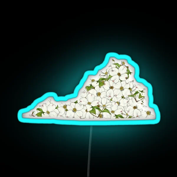 Virginia Flowers RGB Neon Sign