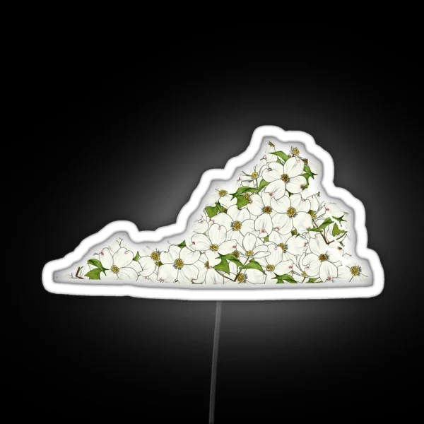 Virginia Flowers RGB Neon Sign
