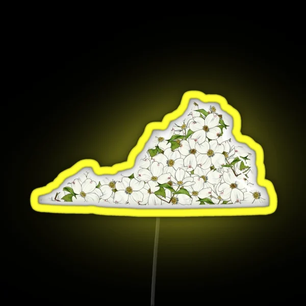Virginia Flowers RGB Neon Sign