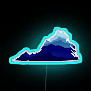 Virginia Mountains RGB Neon Sign