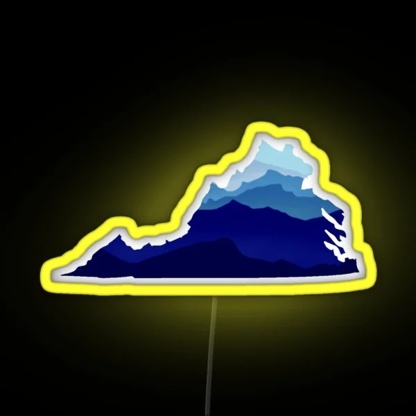 Virginia Mountains RGB Neon Sign