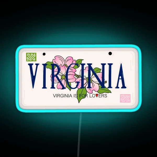 Virginia Plates RGB Neon Sign