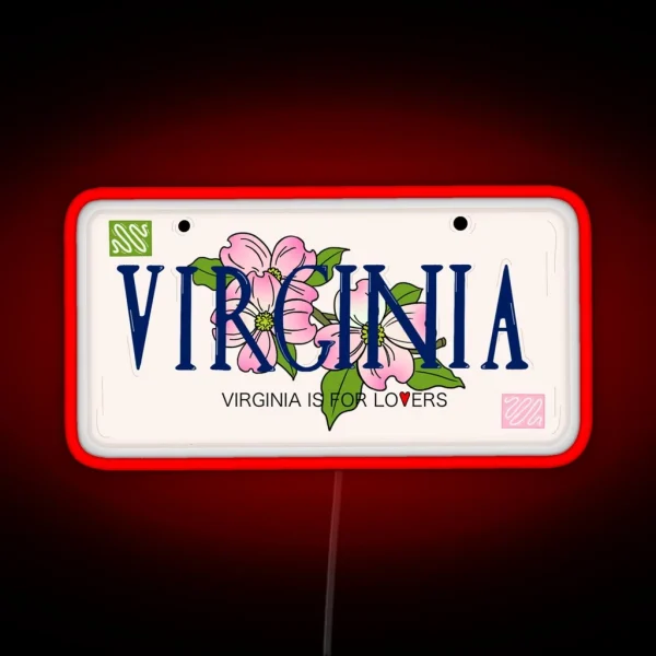 Virginia Plates RGB Neon Sign