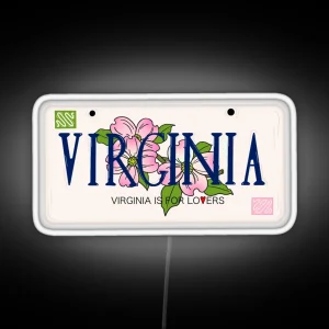 Virginia Plates RGB Neon Sign