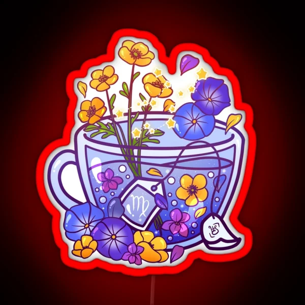 Virgo Zodiac Teacup RGB Neon Sign