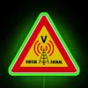 Neon Virtue Sign with multicolor RGB LED glow accents