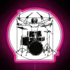 Vibrant RGB drum-inspired wall art decorative drummer music lover gift