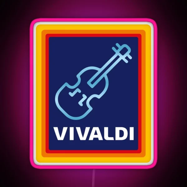 Vivaldi Grocery Store Violin RGB Neon Sign