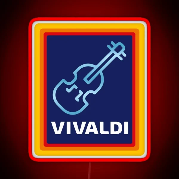 Vivaldi Grocery Store Violin RGB Neon Sign