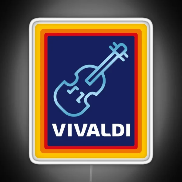 Vivaldi Grocery Store Violin RGB Neon Sign