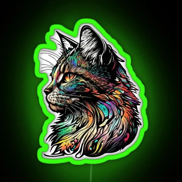 Vivid Feline RGB Neon Sign