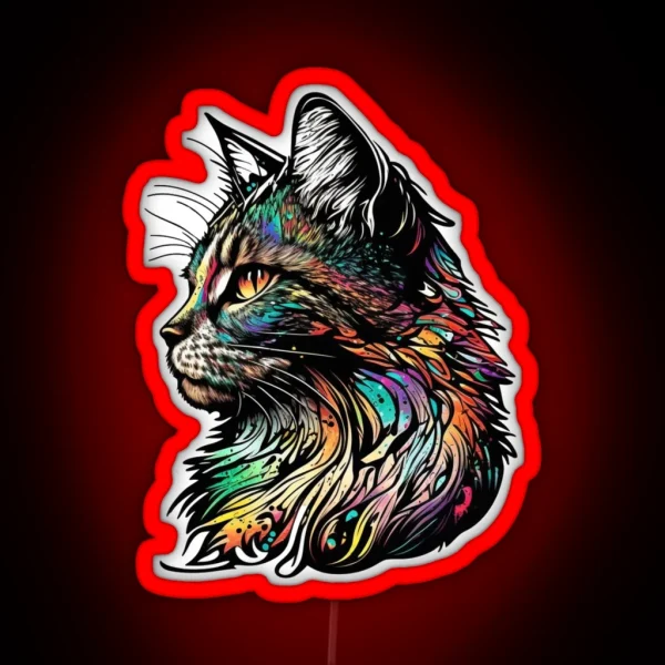 Vivid Feline RGB Neon Sign