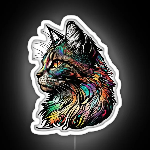 Vivid Feline RGB Neon Sign