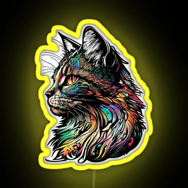 Vivid Feline RGB Neon Sign