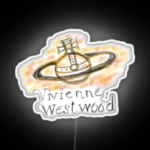 Vivienne Westwood Iconic Pencil Drawing RGB Neon Sign