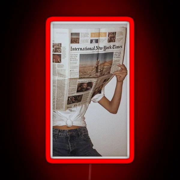 Vogue Newspaper Aesthetic RGB Neon Sign