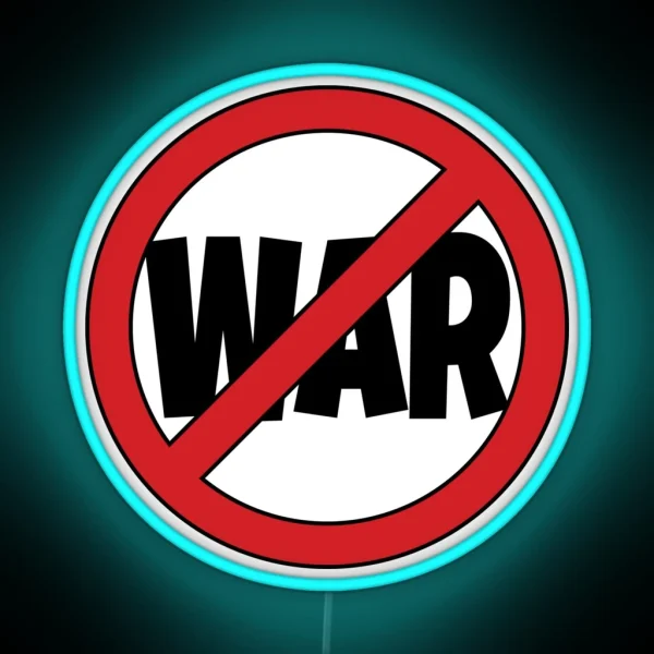 Voice Against War RGB Neon Sign
