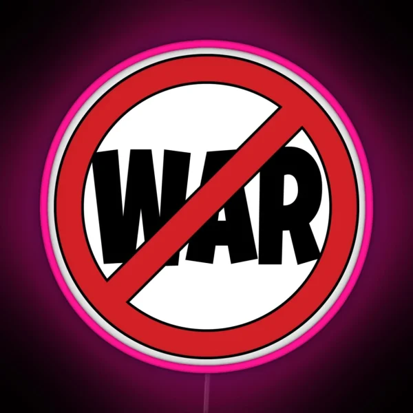 Voice Against War RGB Neon Sign