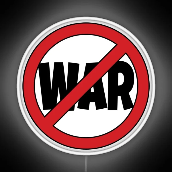 Voice Against War RGB Neon Sign