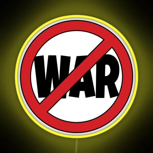 Voice Against War RGB Neon Sign