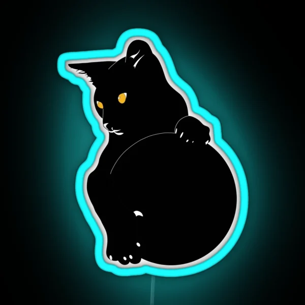 Void Kitty Holds The Void RGB Neon Sign