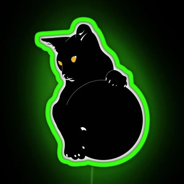 Void Kitty Holds The Void RGB Neon Sign