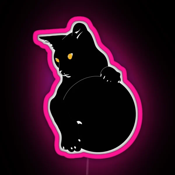 Void Kitty Holds The Void RGB Neon Sign