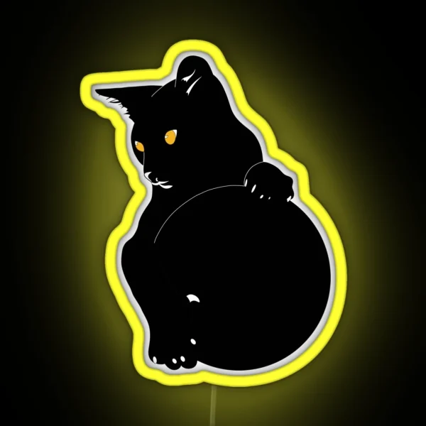 Void Kitty Holds The Void RGB Neon Sign