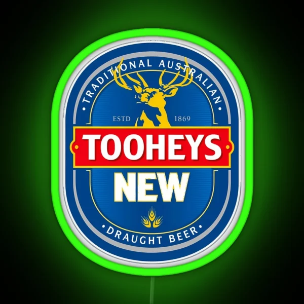 Vol Tooheys Old Brewery Irish Whiskey Logo Brewery Local RGB Neon Sign