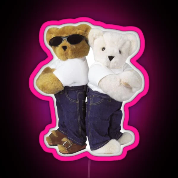 Vt Teddy Bear Duo RGB Neon Sign