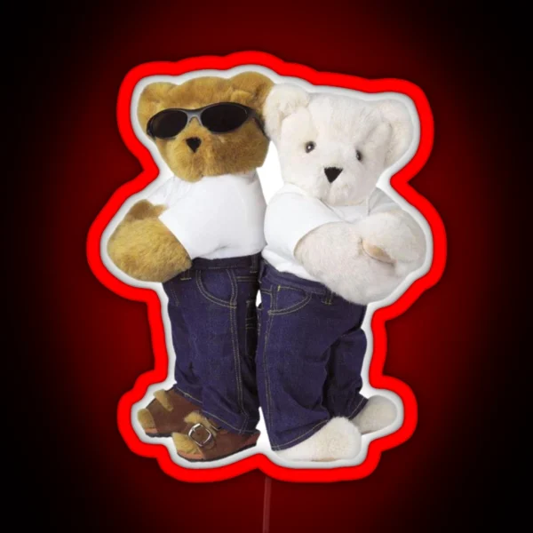 Vt Teddy Bear Duo RGB Neon Sign