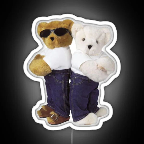 Vt Teddy Bear Duo RGB Neon Sign