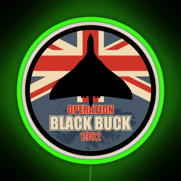 Vulcan Bomber Operation Black Buck 1982 RGB Neon Sign