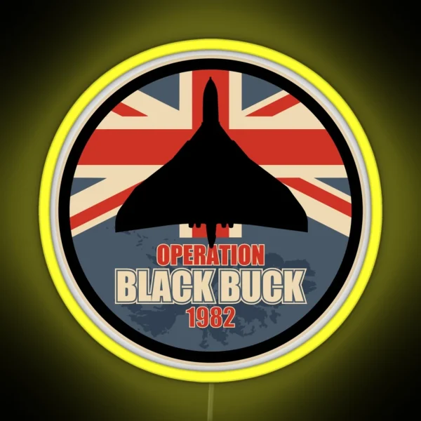Vulcan Bomber Operation Black Buck 1982 RGB Neon Sign
