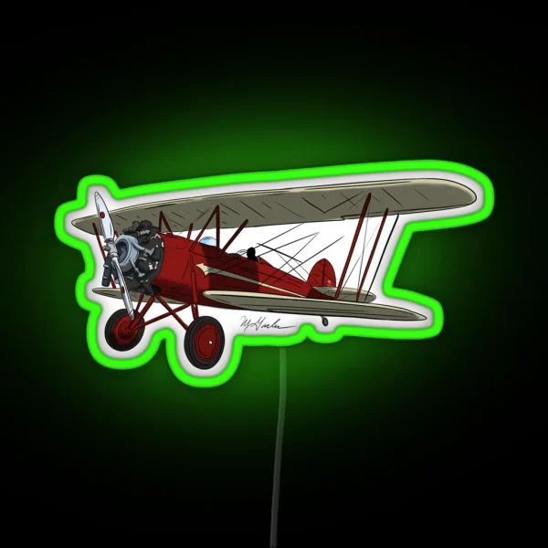 WACO N9571H Bi Plane Airplane RGB Neon Sign