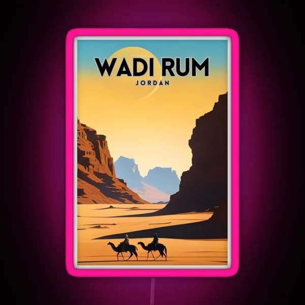 Wadi Rum Vintage RGB Neon Sign