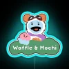 Neon decorative signage for waffle and mochi dessert lovers everywhere