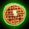 Vintage waffle breakfast diner themed RGB neon restaurant decor lighting