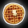 Neon waffle breakfast pattern illuminates your kitchen with vibrant morning colors