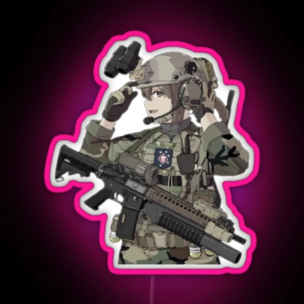 Waifu Operator RGB Neon Sign