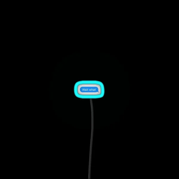 Wait What Text RGB Neon Sign