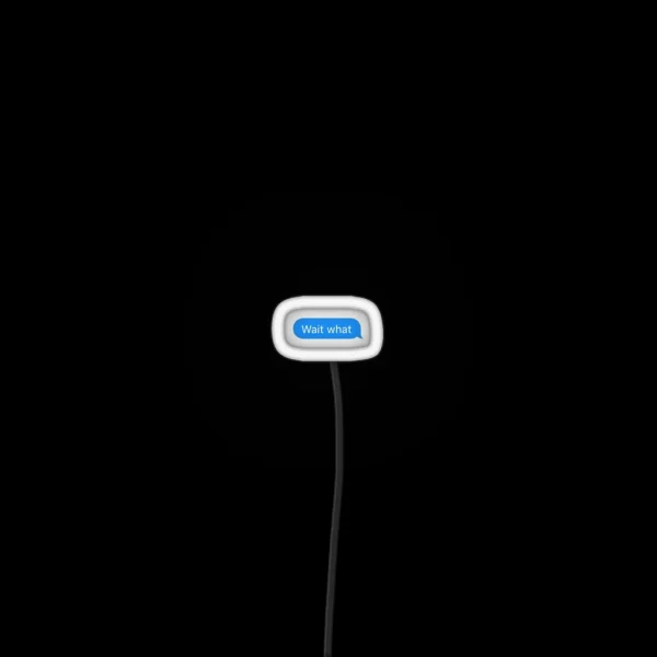 Wait What Text RGB Neon Sign